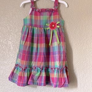 Sophie Rose Hot Pink Plaid Sleeveless Dress C73